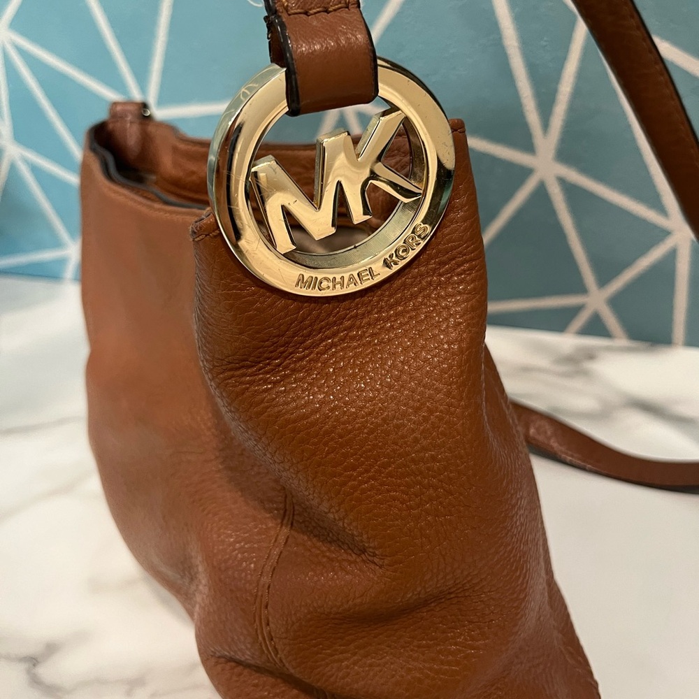 Michael Kors Brown Leather Shoulder Bag